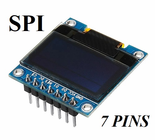 Дисплей 0.96" OLED SPI 128*64 белый (SSD1306)